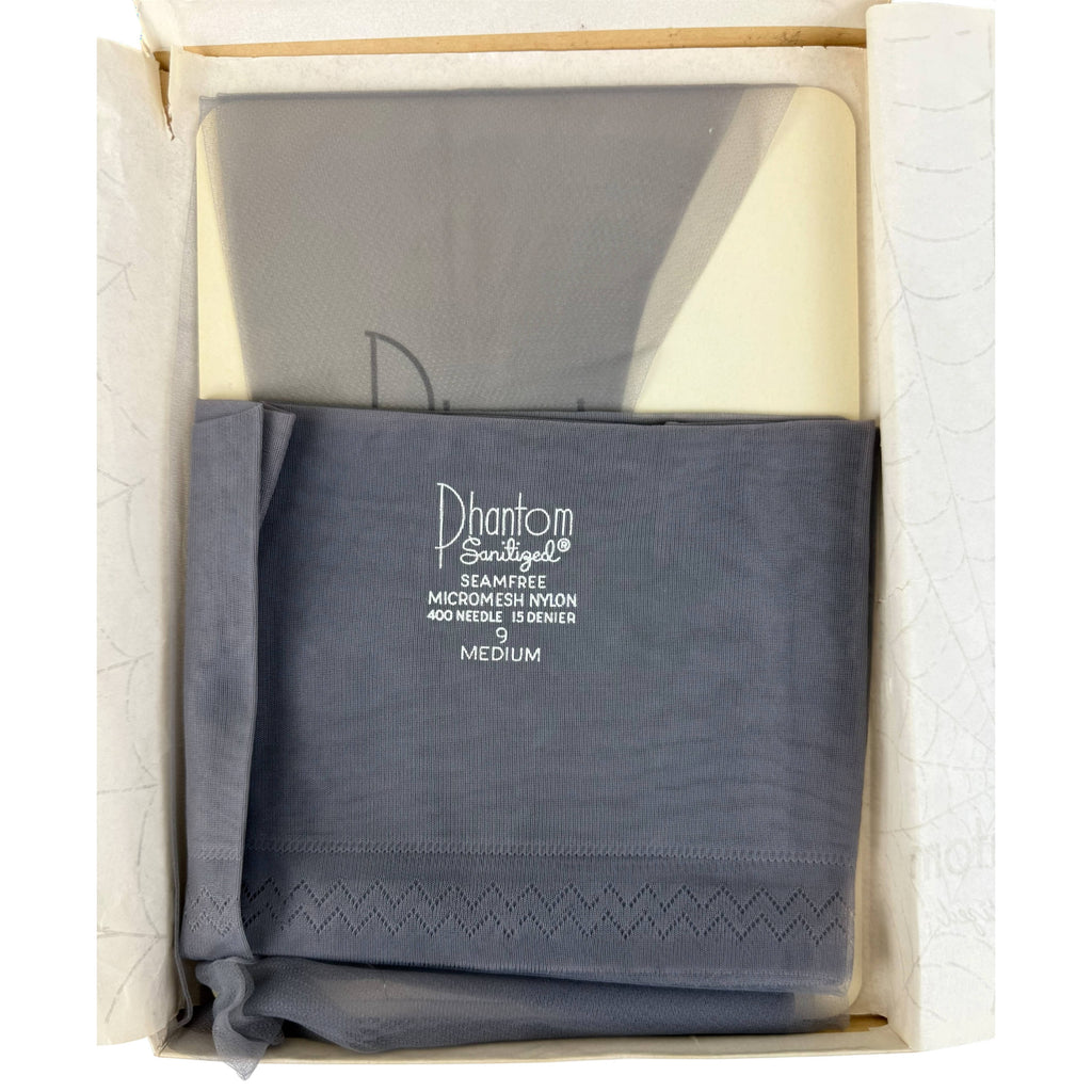 Phantom Silver Blue nylon stockings size 9 Medium