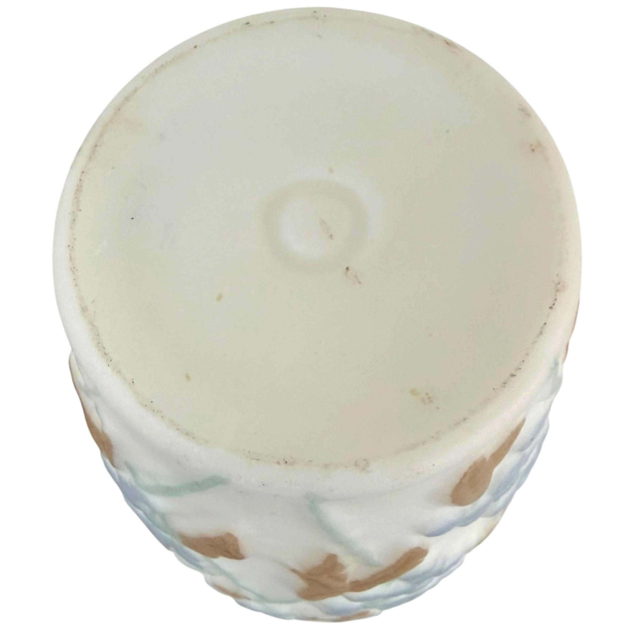 underside of bittersweet pattern vase by phoenix consolidated glass