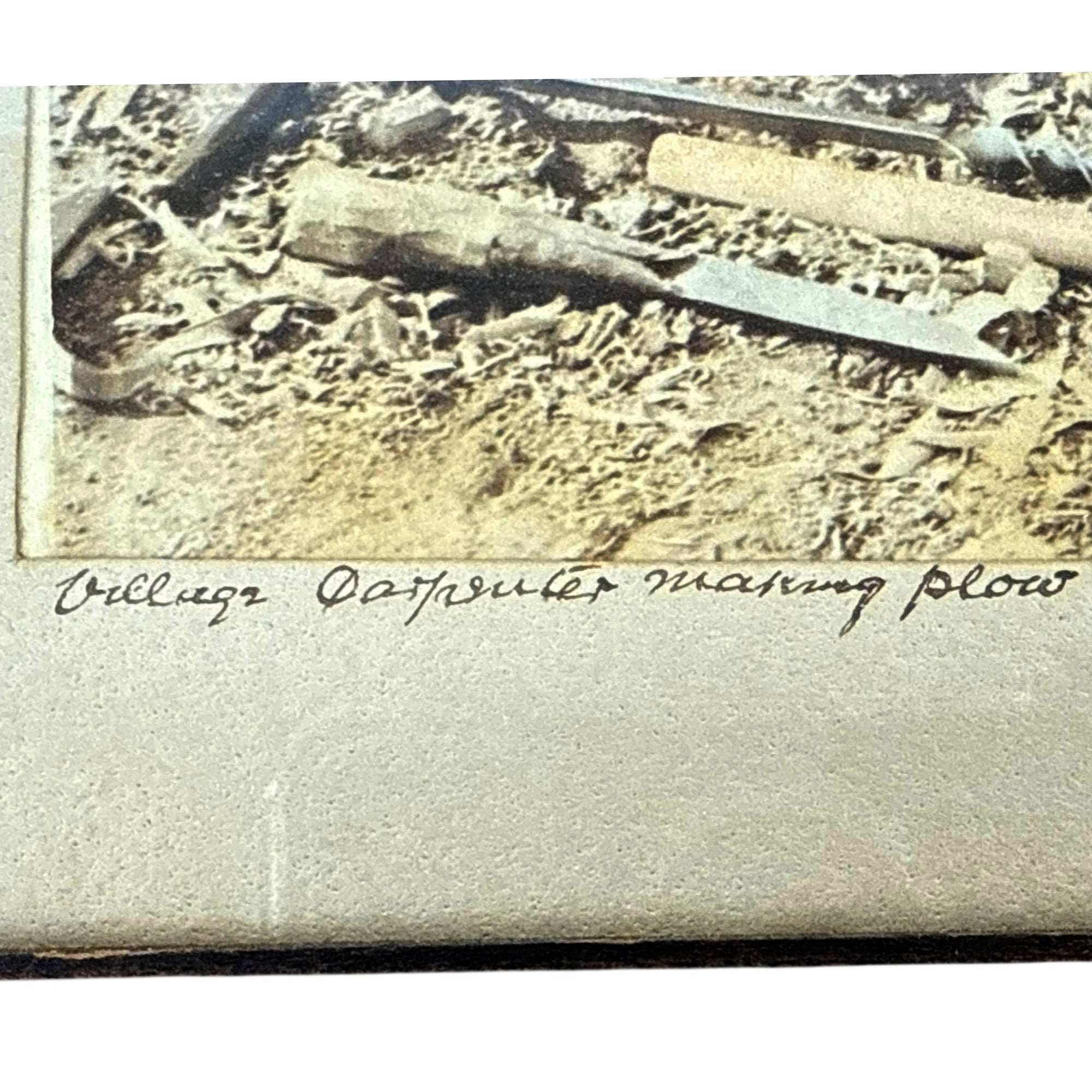 Antique Hand Coloured Photo Arab Carpenter Jerusalem c 1914