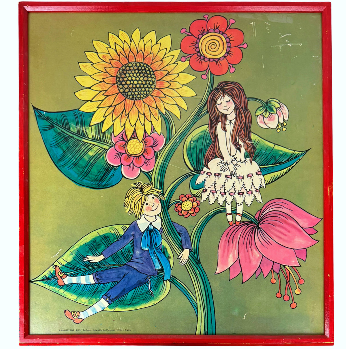 Jan Pienkowski Sunflower Gallery Five vintage lithographic print circa 1970
