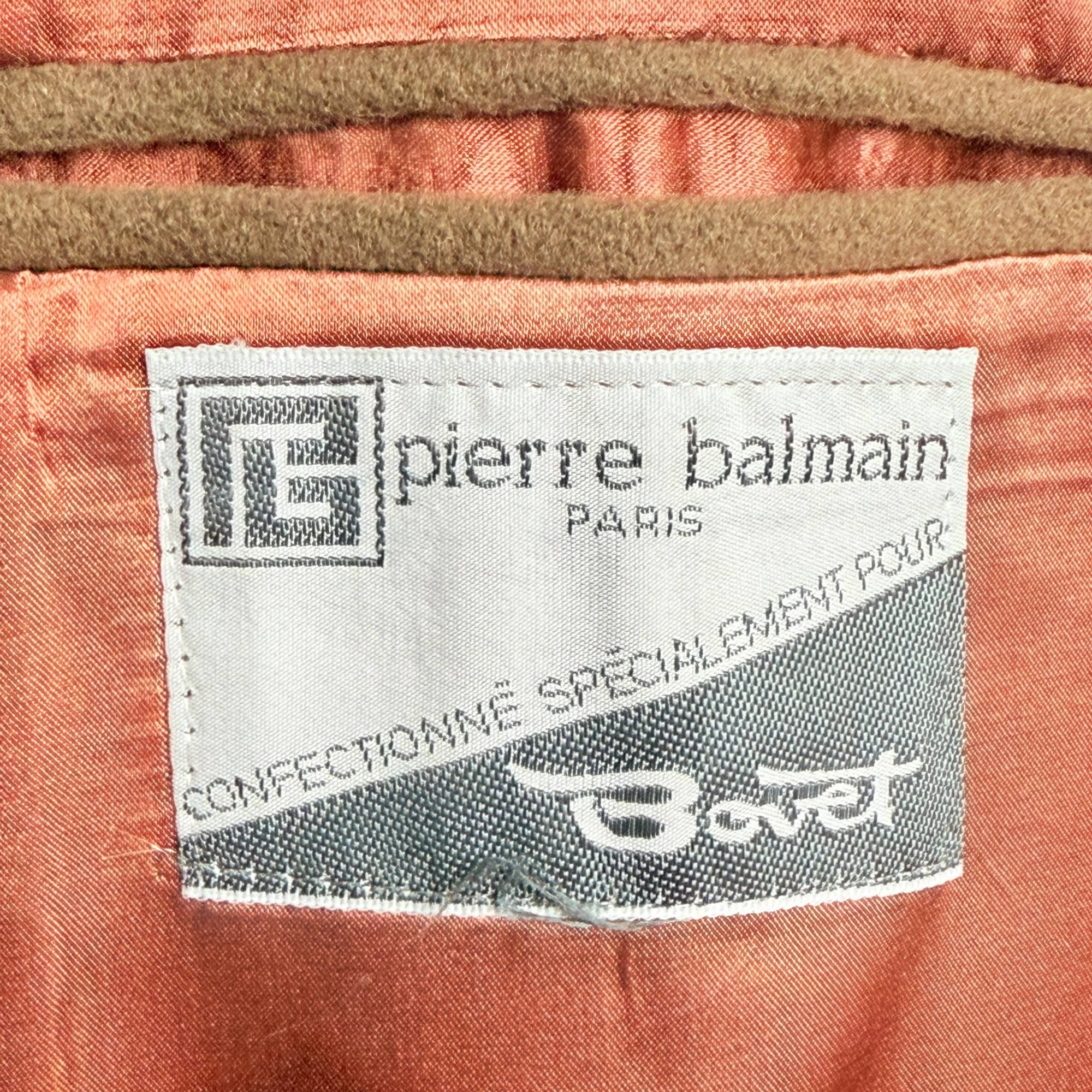 Vintage 1970s Pierre Balmain Overcoat Wool Cashmere Blend Size L