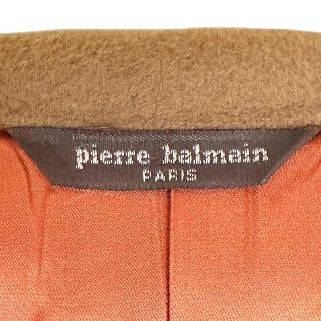 Vintage 1970s Pierre Balmain Overcoat Wool Cashmere Blend Size L