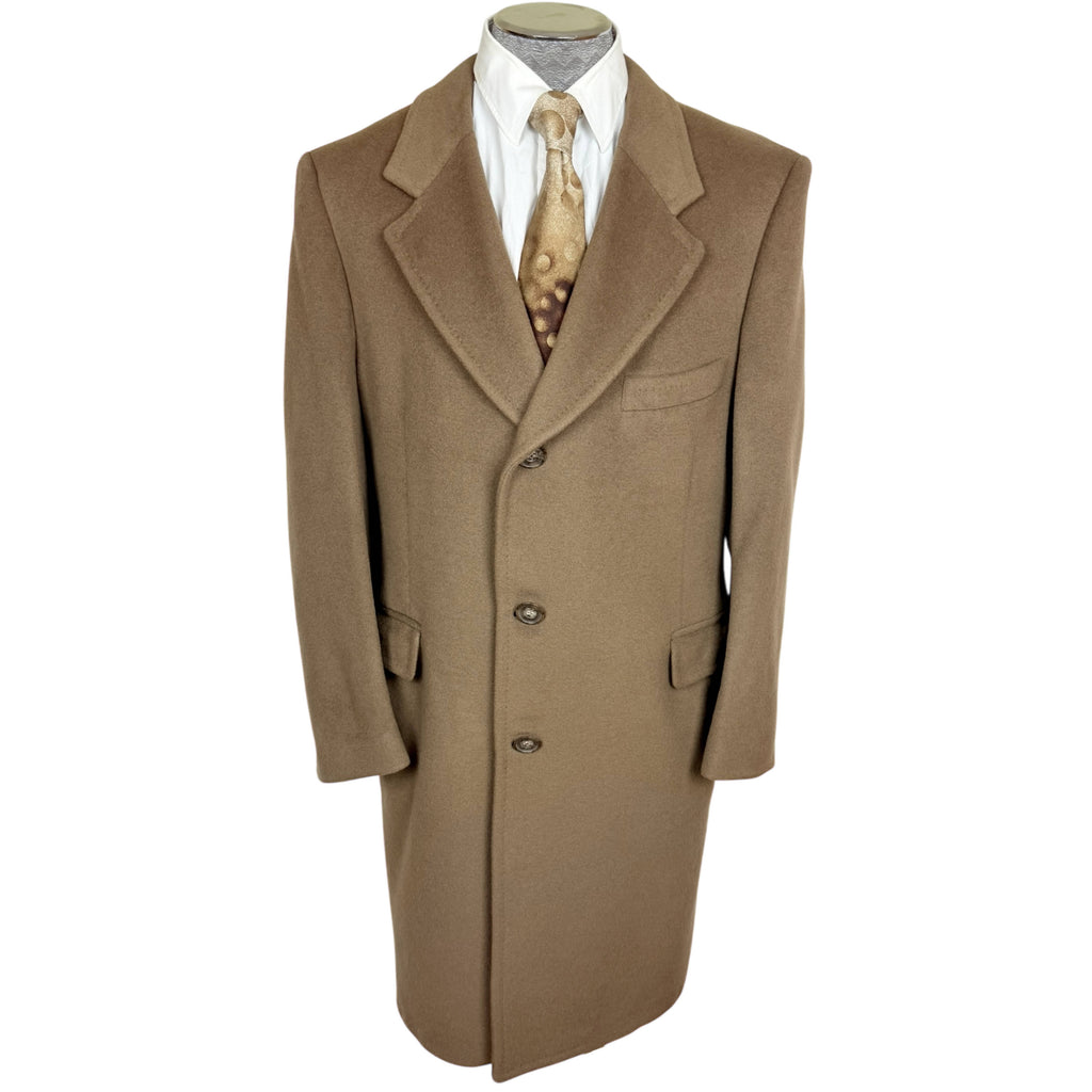 Vintage 1970s Pierre Balmain Overcoat Wool Cashmere Blend Size L