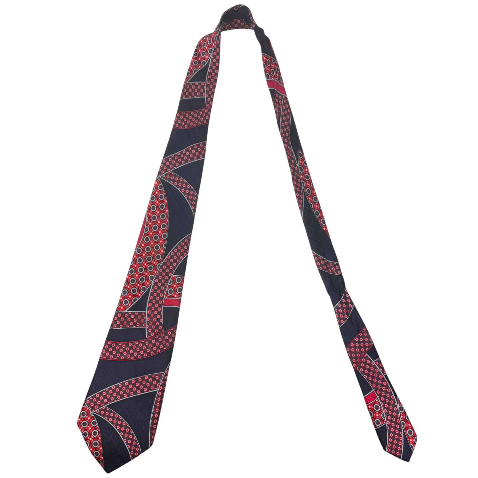 full length view of 70s Pierre Cardin silk kipper tie made in France 