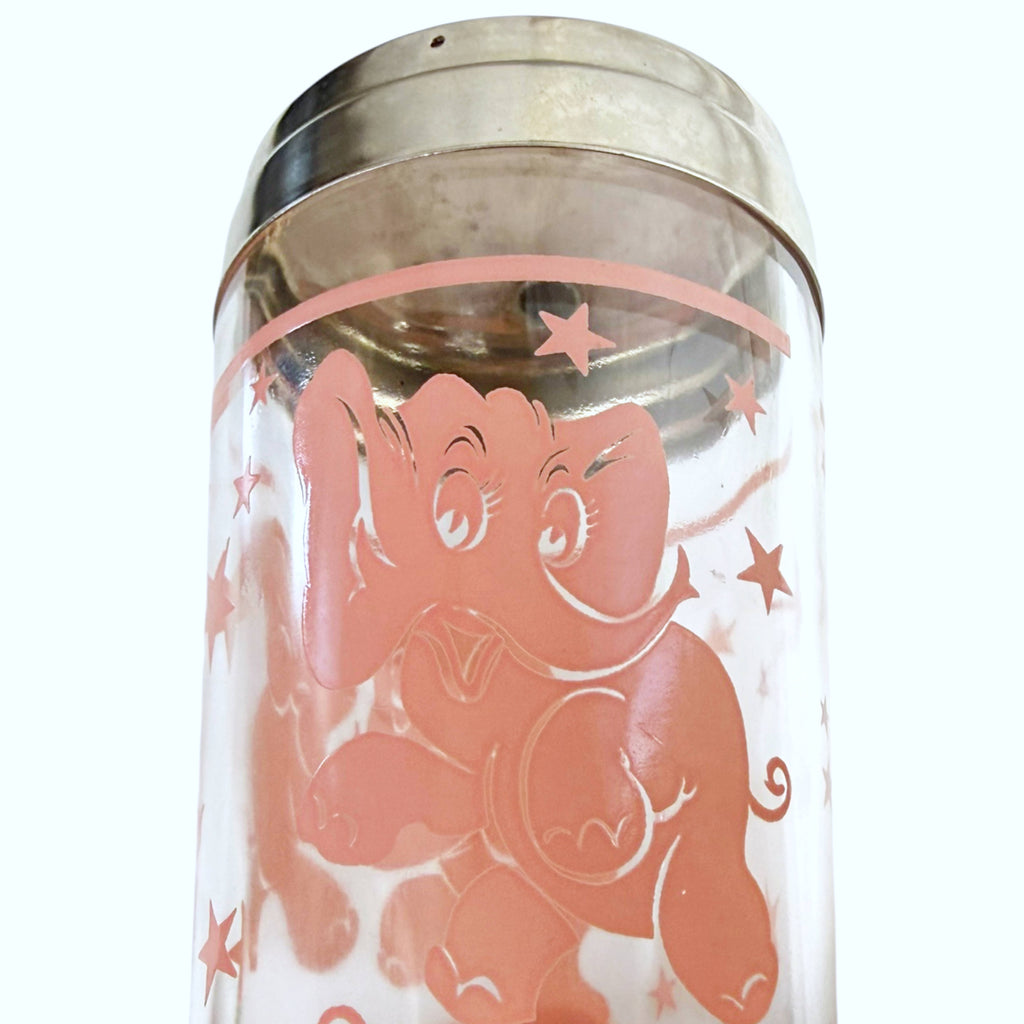 Close Up of Pink Elephants Cocktail Shaker
