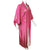 Vintage Embroidered Kimono Dressing Gown Pink Robe Japan