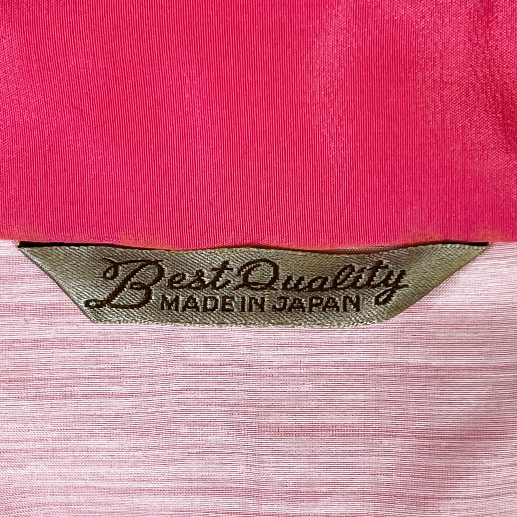 Vintage Embroidered Kimono Dressing Gown Pink Robe Japan