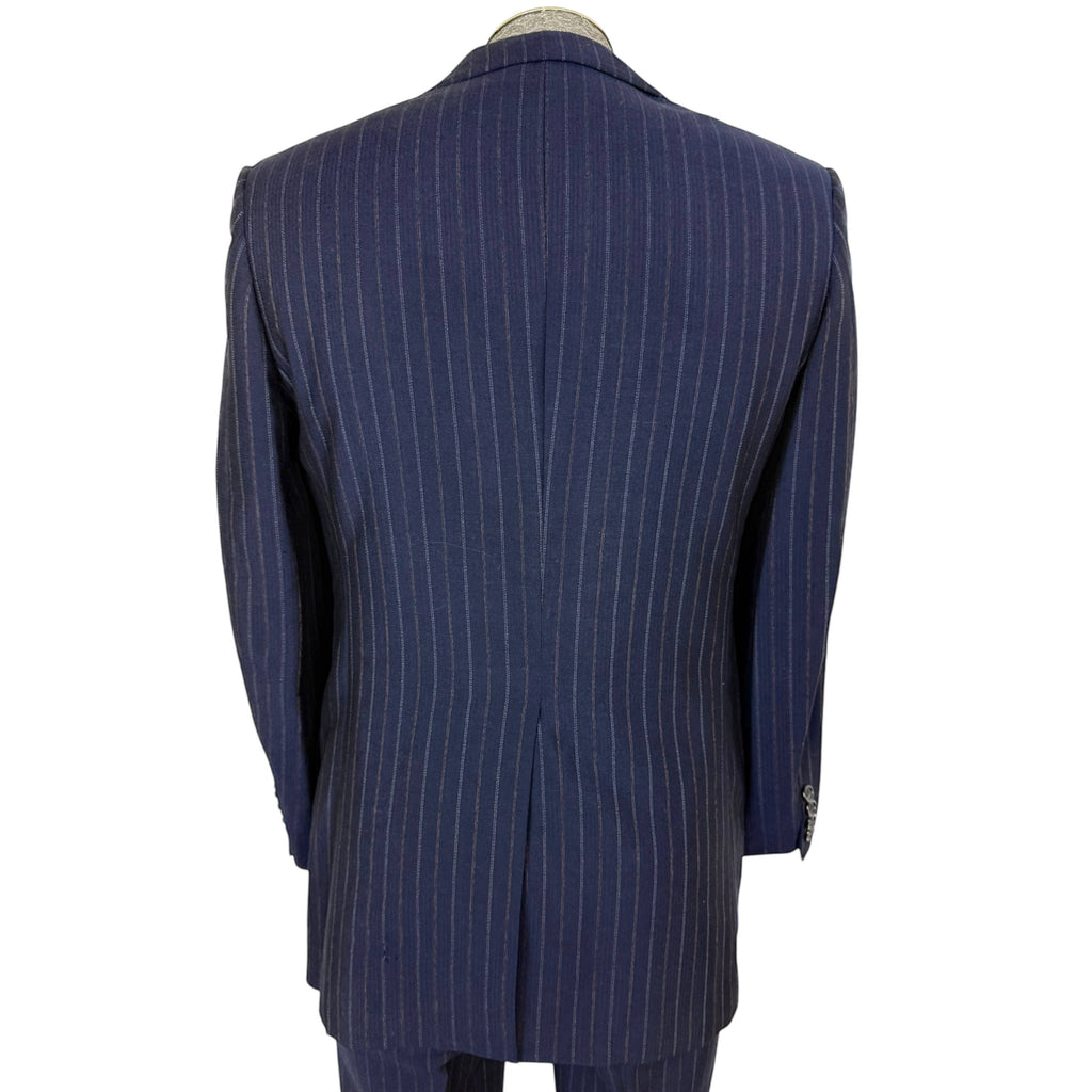 Vintage 1970s Men’s Pinstripe Suit Custom Tailored Sz Small
