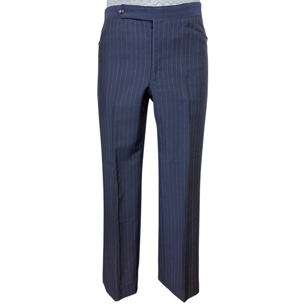 Vintage 1970s Men’s Pinstripe Suit Custom Tailored Sz Small