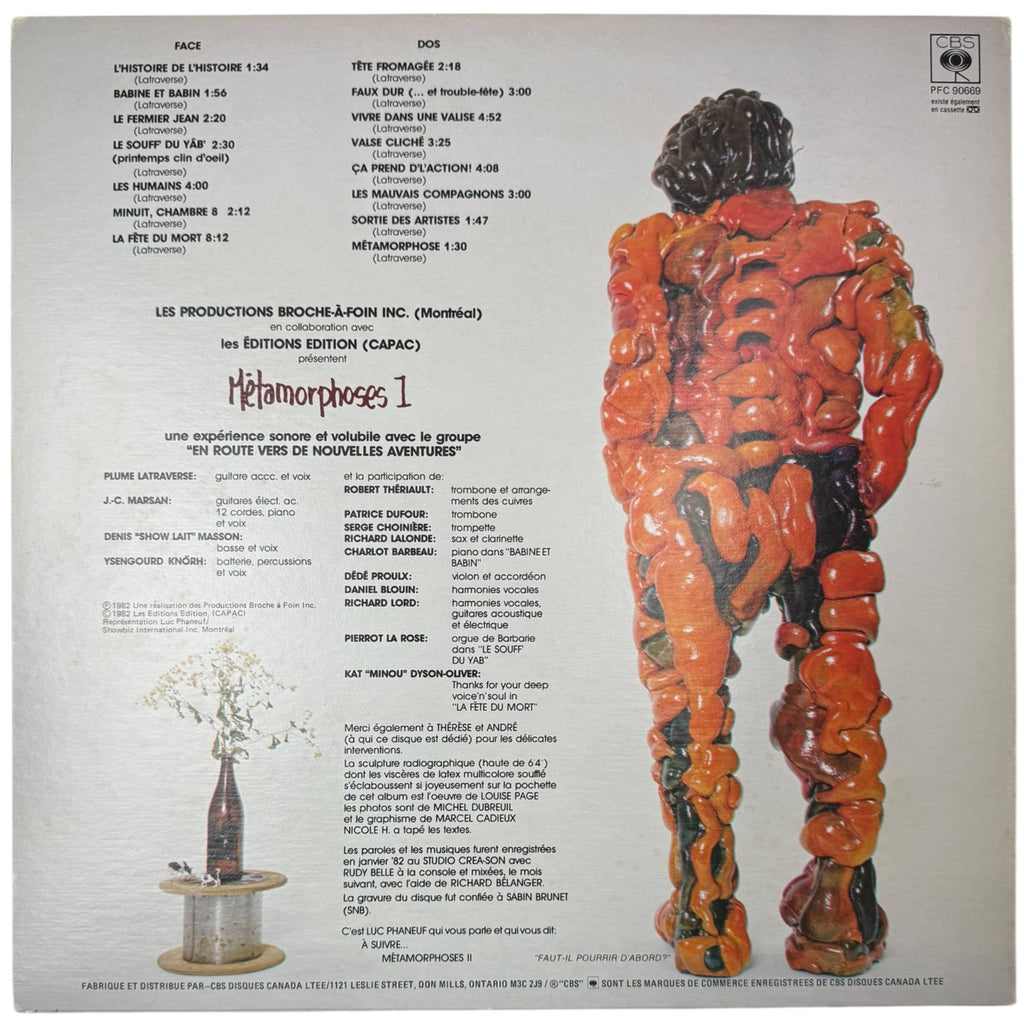 Métamorphoses Tome I LP Vinyl Record Plume Latraverse 1982 Near Mint