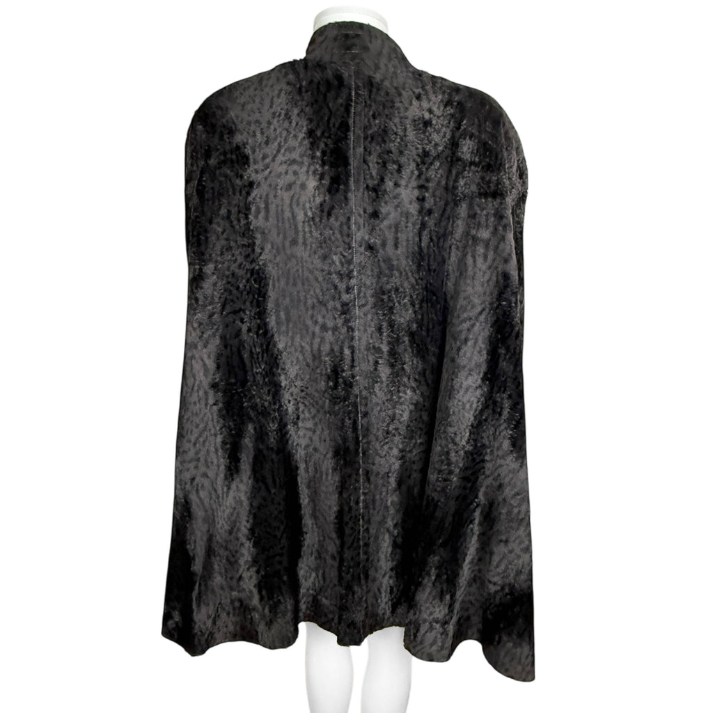 Vintage 1980s Jean-Claude Poitras Coat Cheetah Print Velvet Sz L