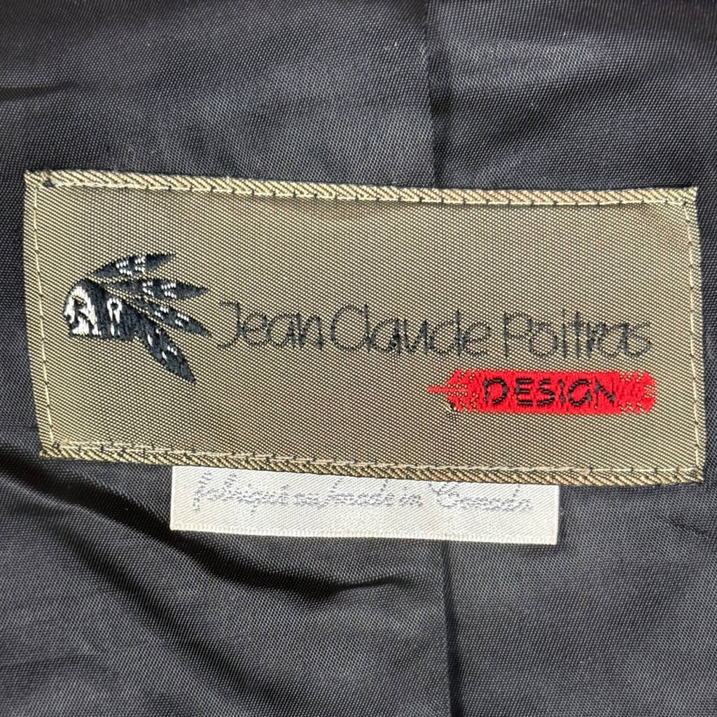 Vintage 1980s Jean-Claude Poitras Coat Cheetah Print Velvet Sz L