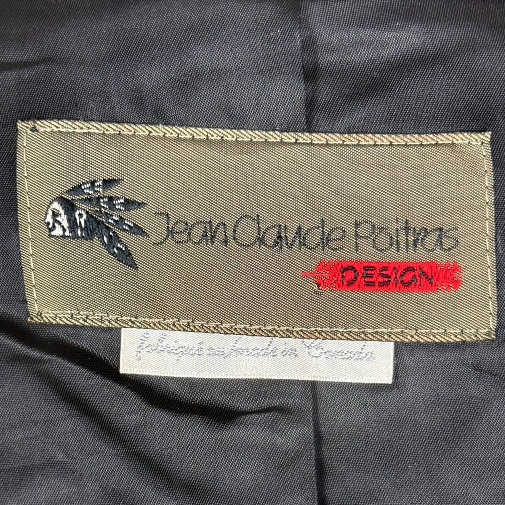 Vintage 1980s Jean-Claude Poitras Coat Cheetah Print Velvet Sz L