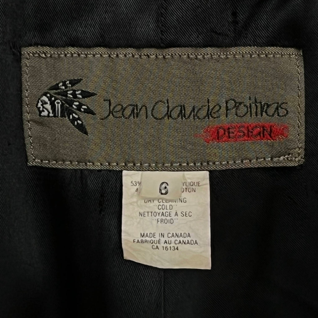 Vintage 1980s Faux Fur Coat w Polka Dots Jean-Claude Poitras