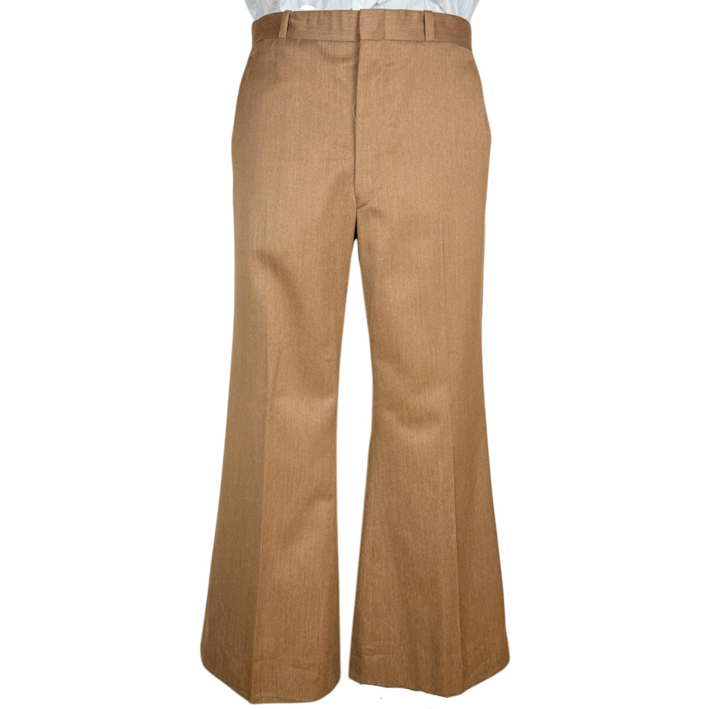 Vintage 1970s Disco Suit Tan with Flared Pants Men’s Size M