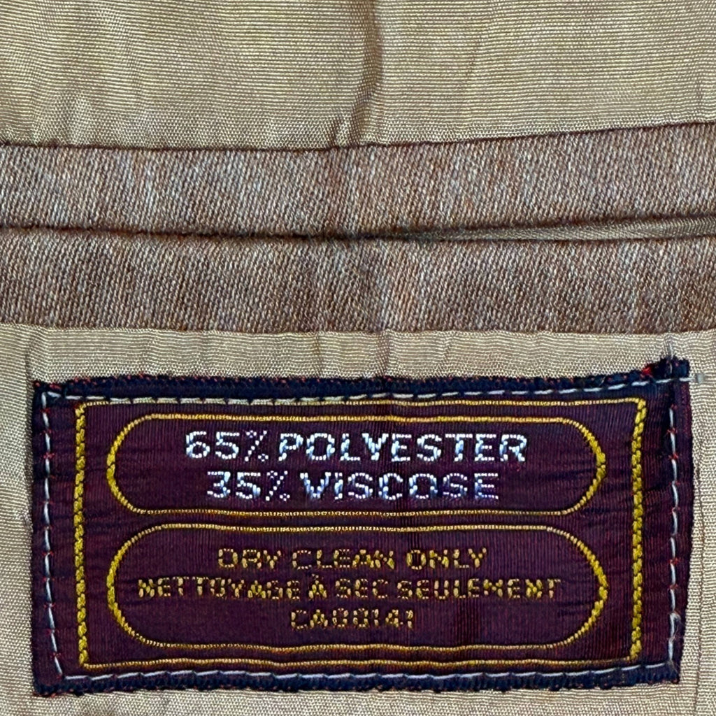 Vintage 1970s Disco Suit Tan with Flared Pants Men’s Size M