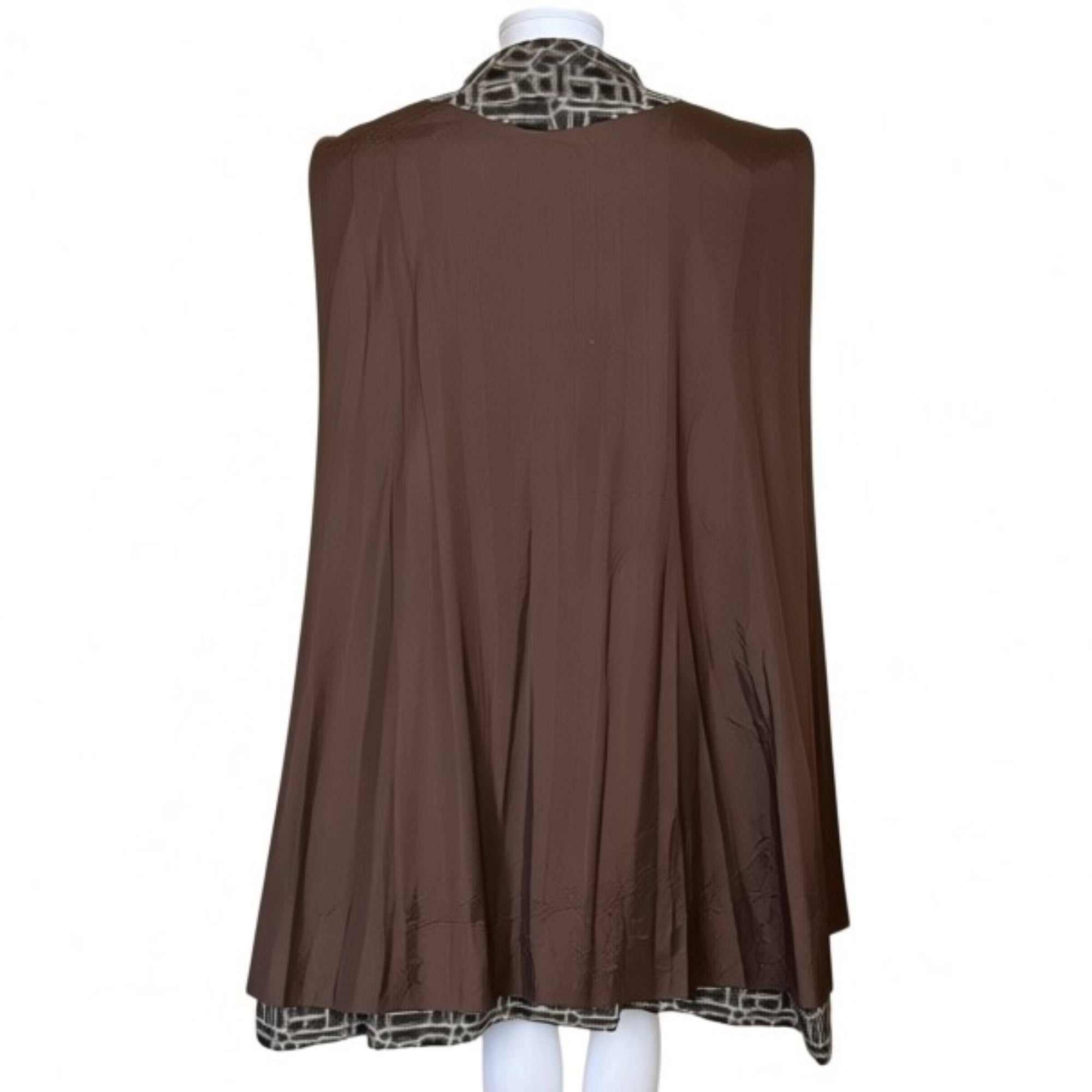 lining of vintage 70s french couture fabric coat