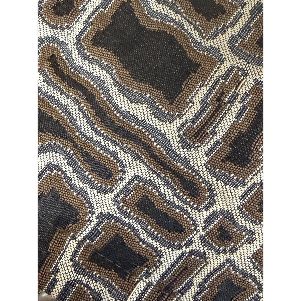 close up of relets french couture fabric