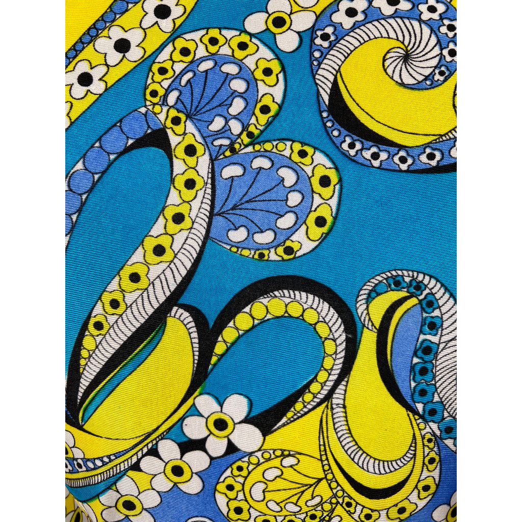 1970s Vintage Disco Shirt Sheer Psychedelic Polyester Size M