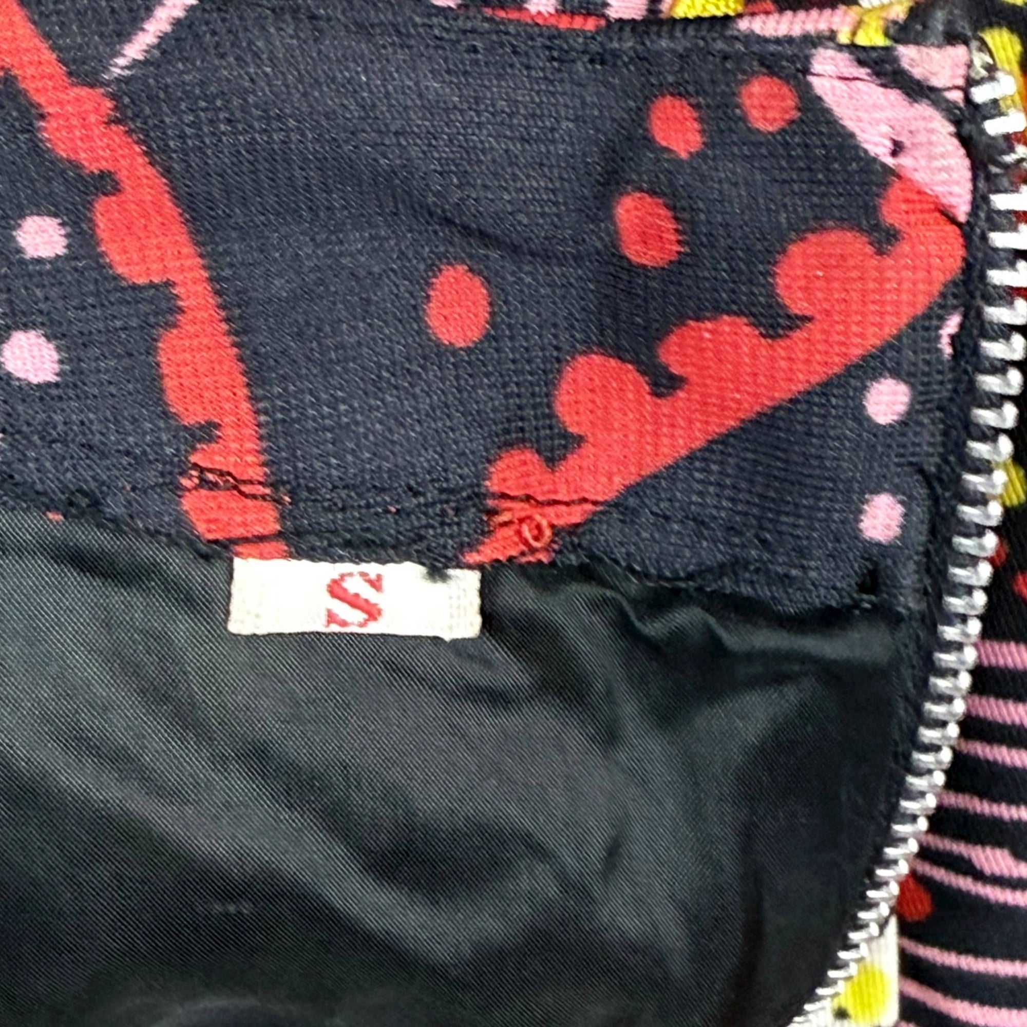 1960s 70s Vintage Maxi Dress Printed Polyester Jersey Size S XS