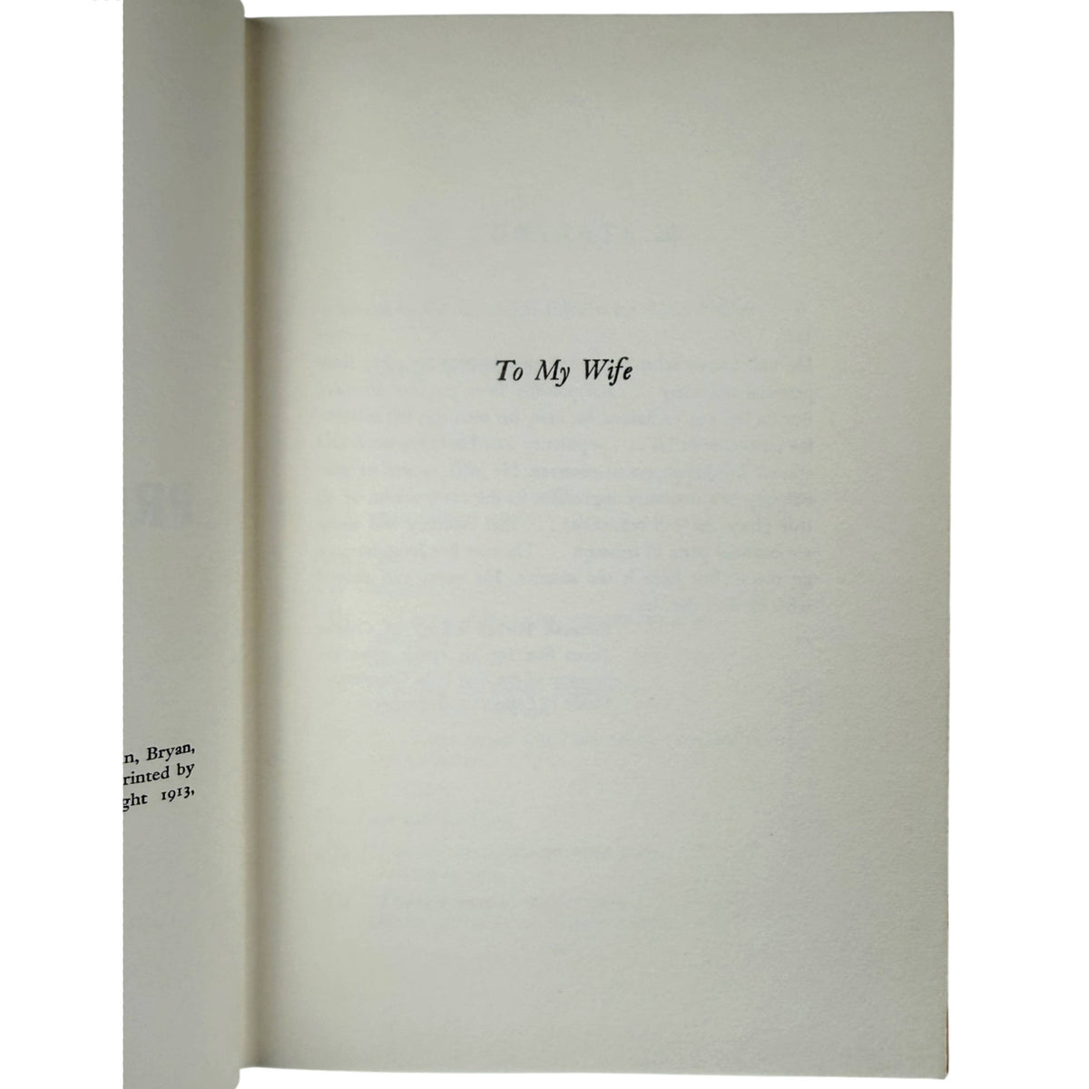 Profiles in Courage John F. Kennedy book dedication page To My Wife