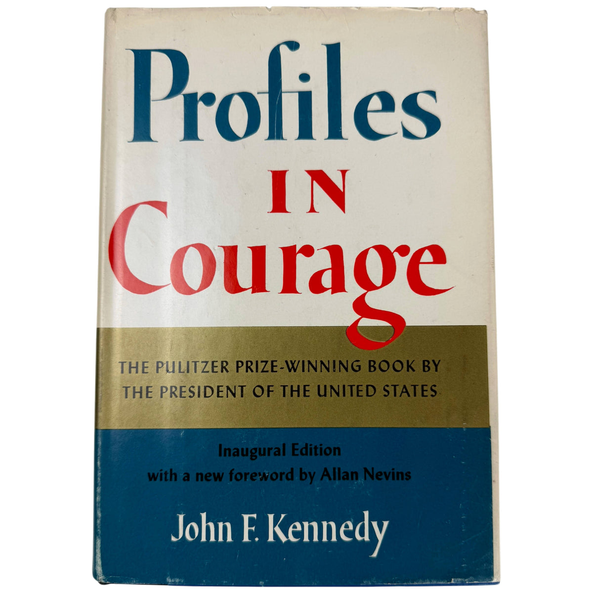 1961 John F. Kennedy Profiles in Courage Inaugural Edition original dust jacket front cover