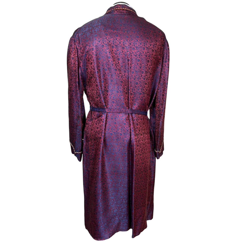 vintage brocade dressing gown back view