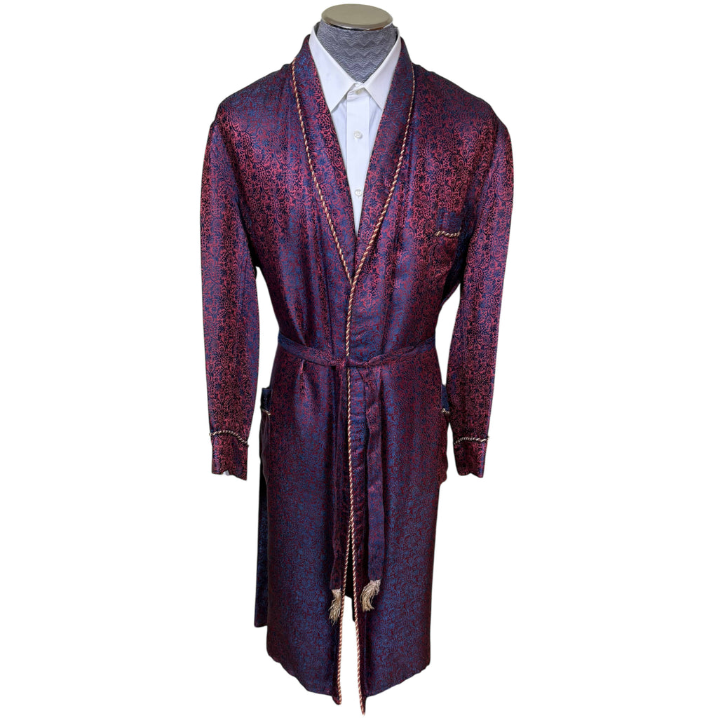 vintage mens brocade dressing gown