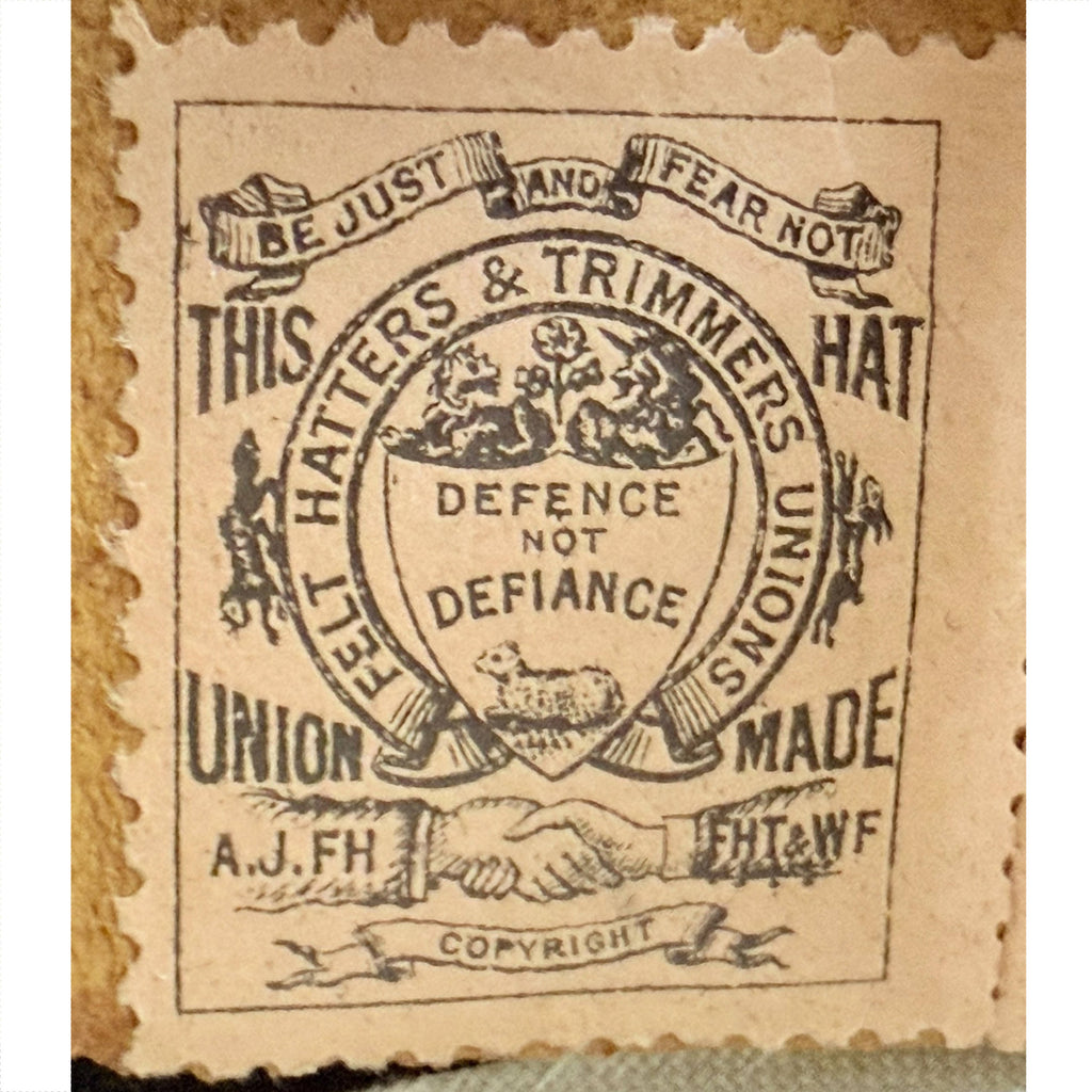 Antique British Bowler Hat Union-Made Royal Warrant Sz 6 1/2