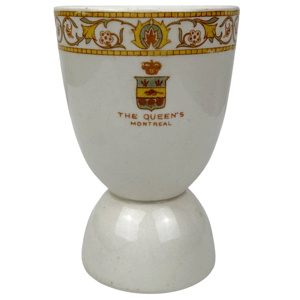 Vintage 1950s Queen’s Hotel Montreal Double Egg Cup