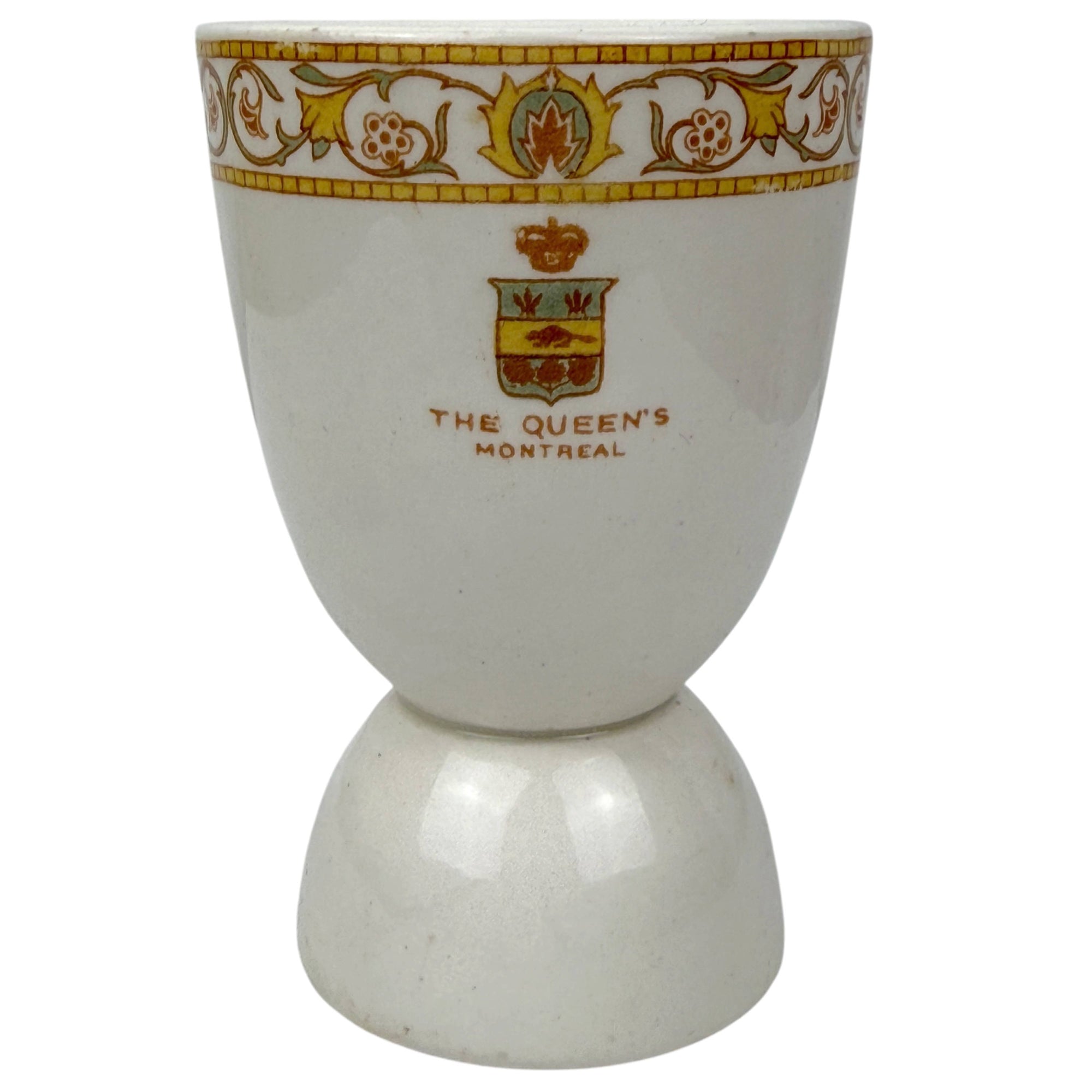 Vintage 1950s Queen’s Hotel Montreal Double Egg Cup