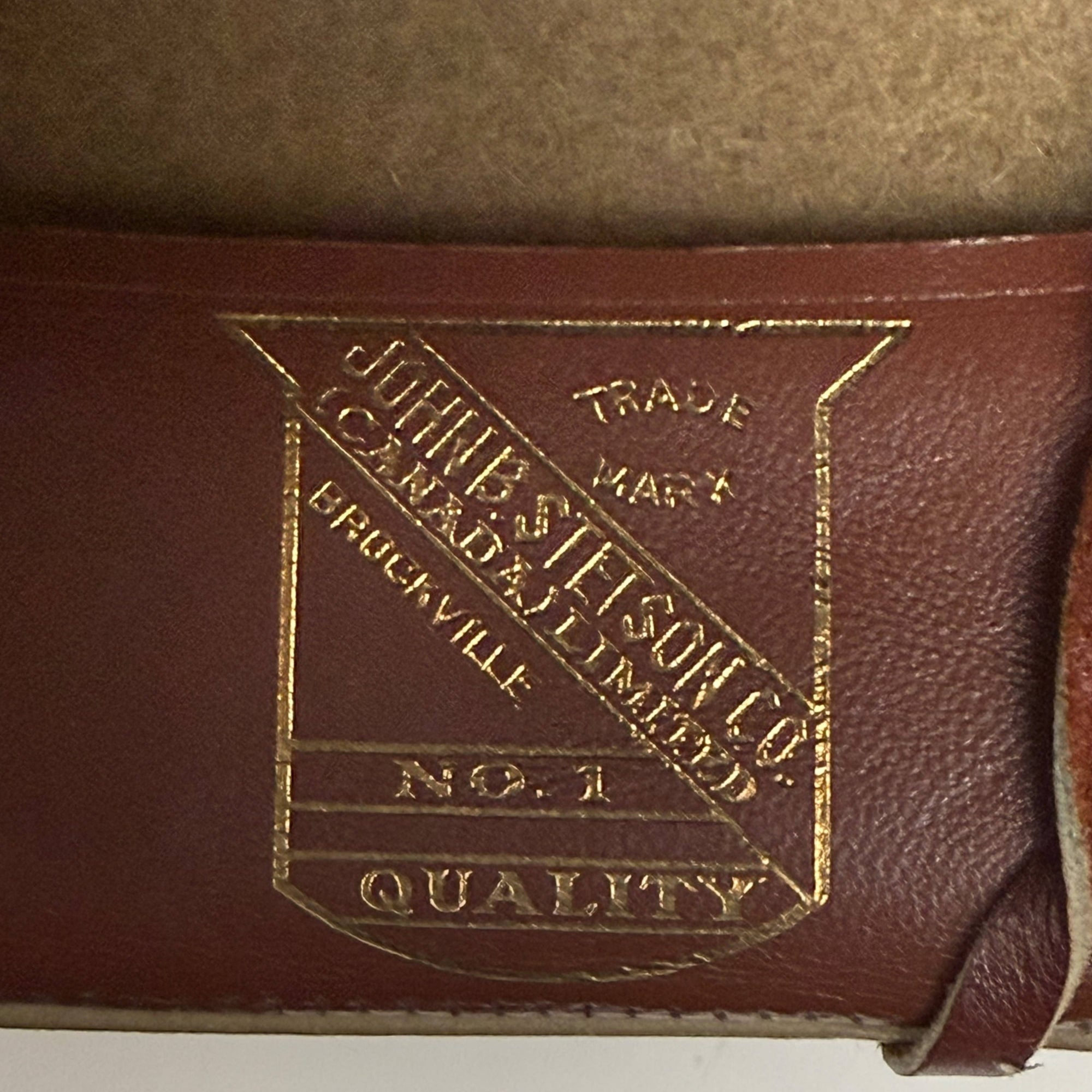 Vintage RCMP Stetson Hat Canadian Mounties Dated 1968 Size 7