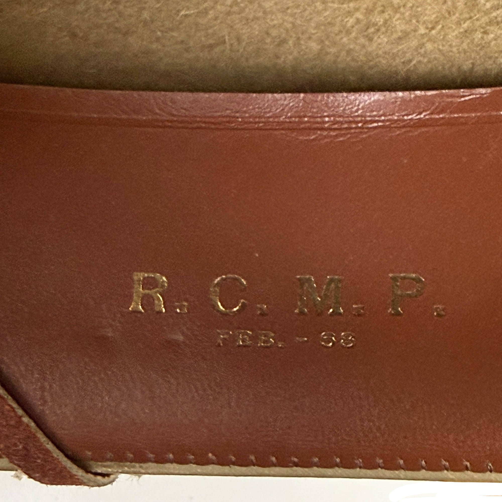 Vintage RCMP Stetson Hat Canadian Mounties Dated 1968 Size 7