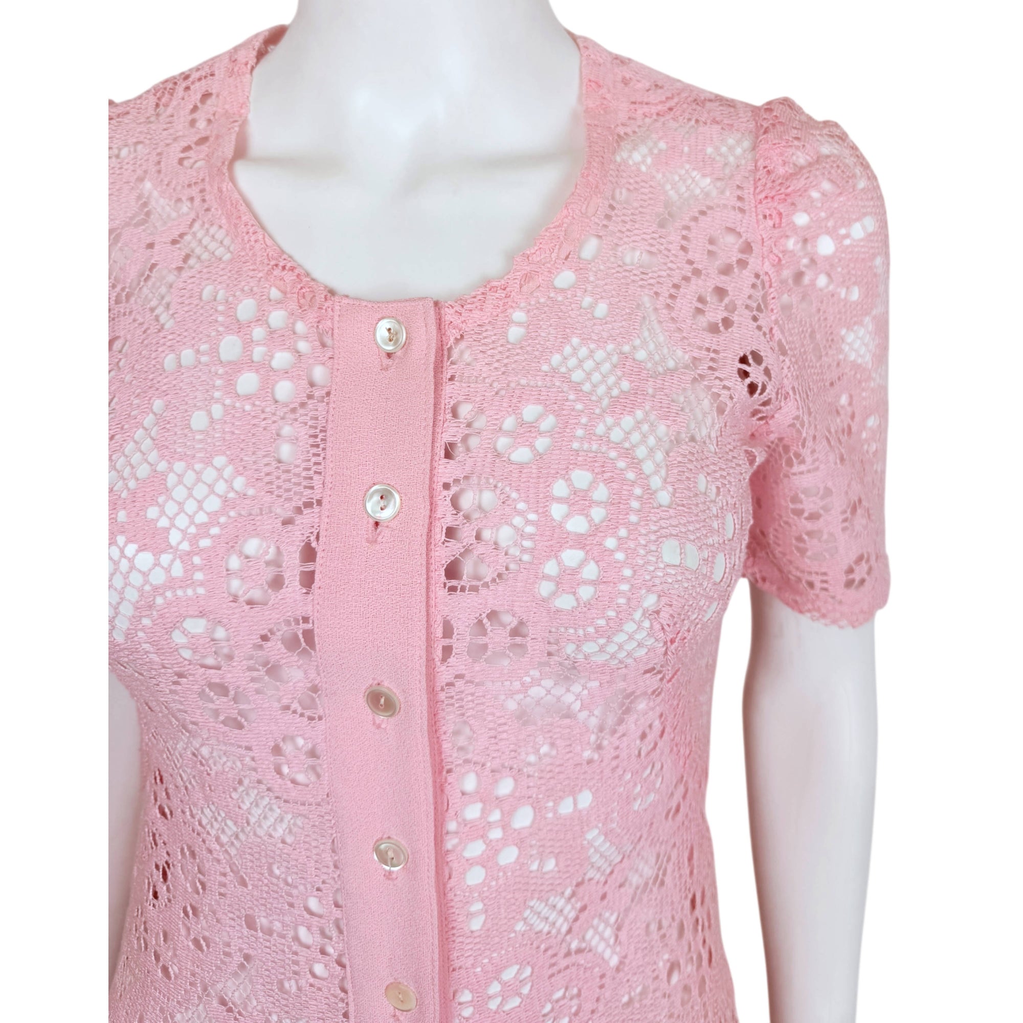 Vintage 1970s Radley of London Dress Ossie Clark Era Size 2