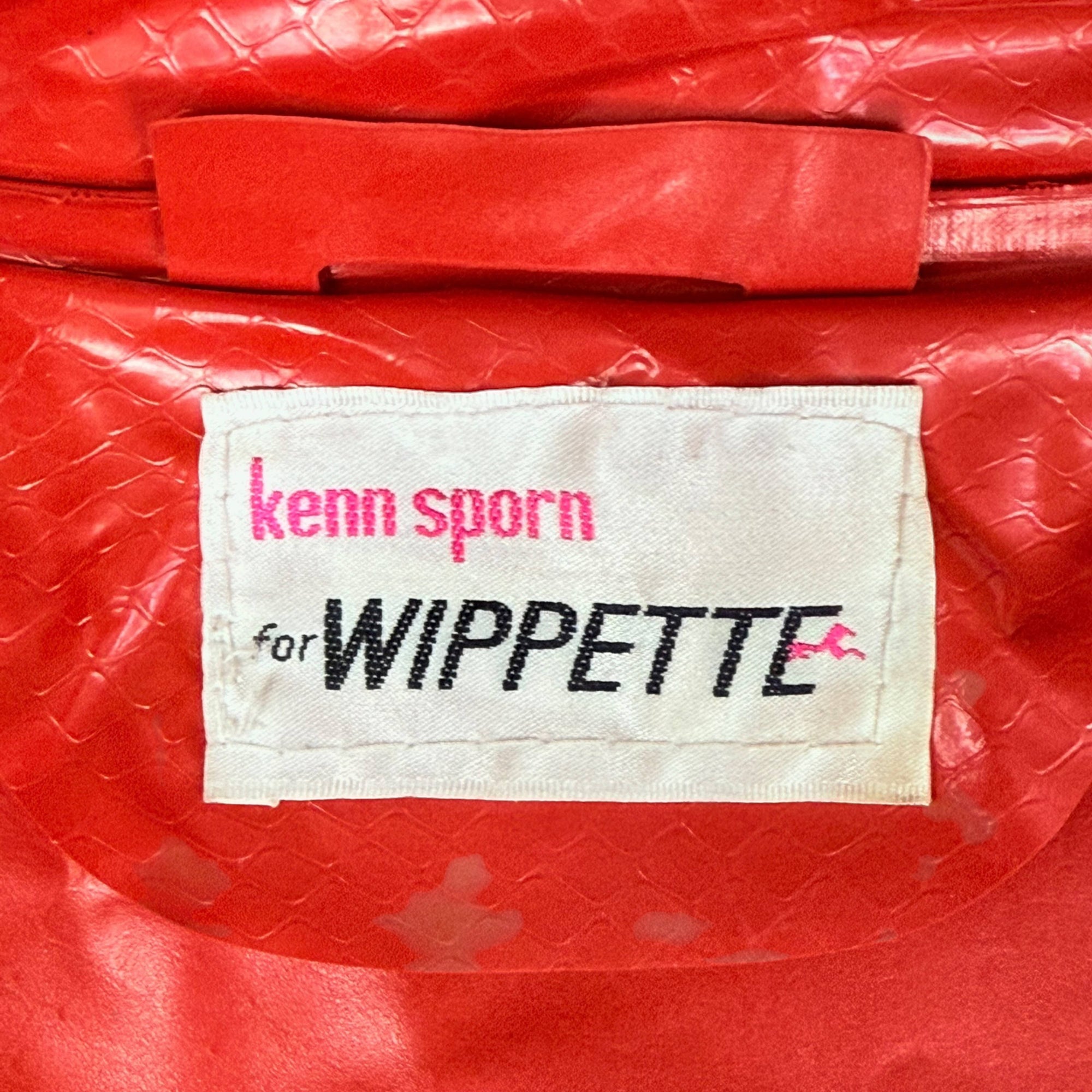 Vintage 1980s Wippette Raincoat by Kenn Sporn Red Vinyl Oversized