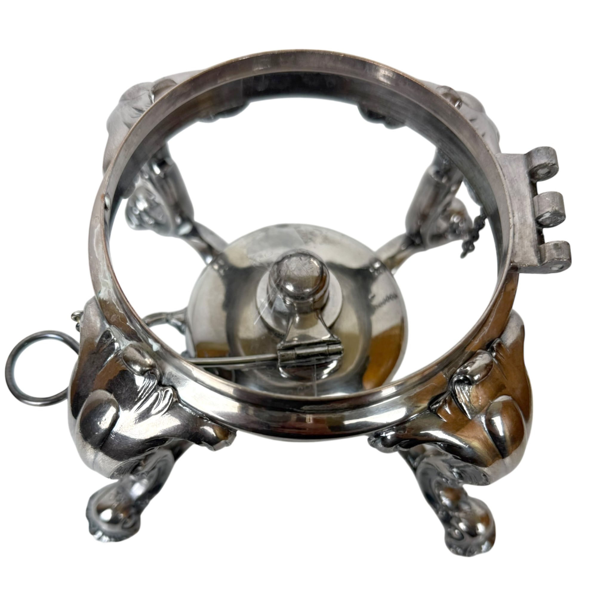 Antique Reed & Barton Tilting Spirit Kettle w Stand & Burner