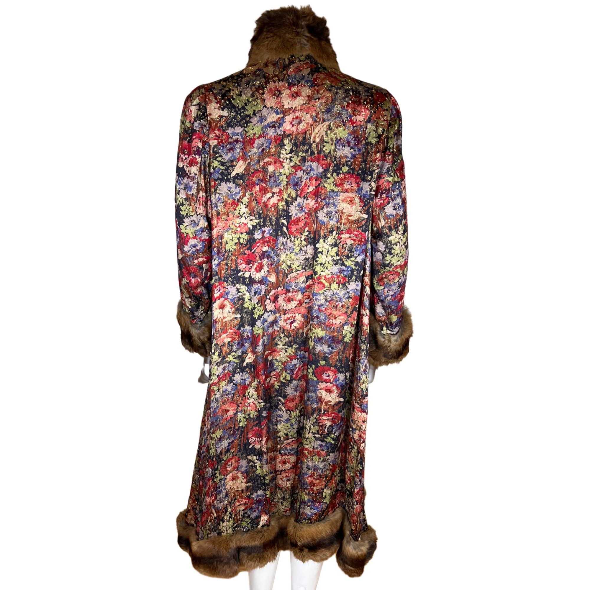 1920s Reville London Lamé Evening Coat English Couture