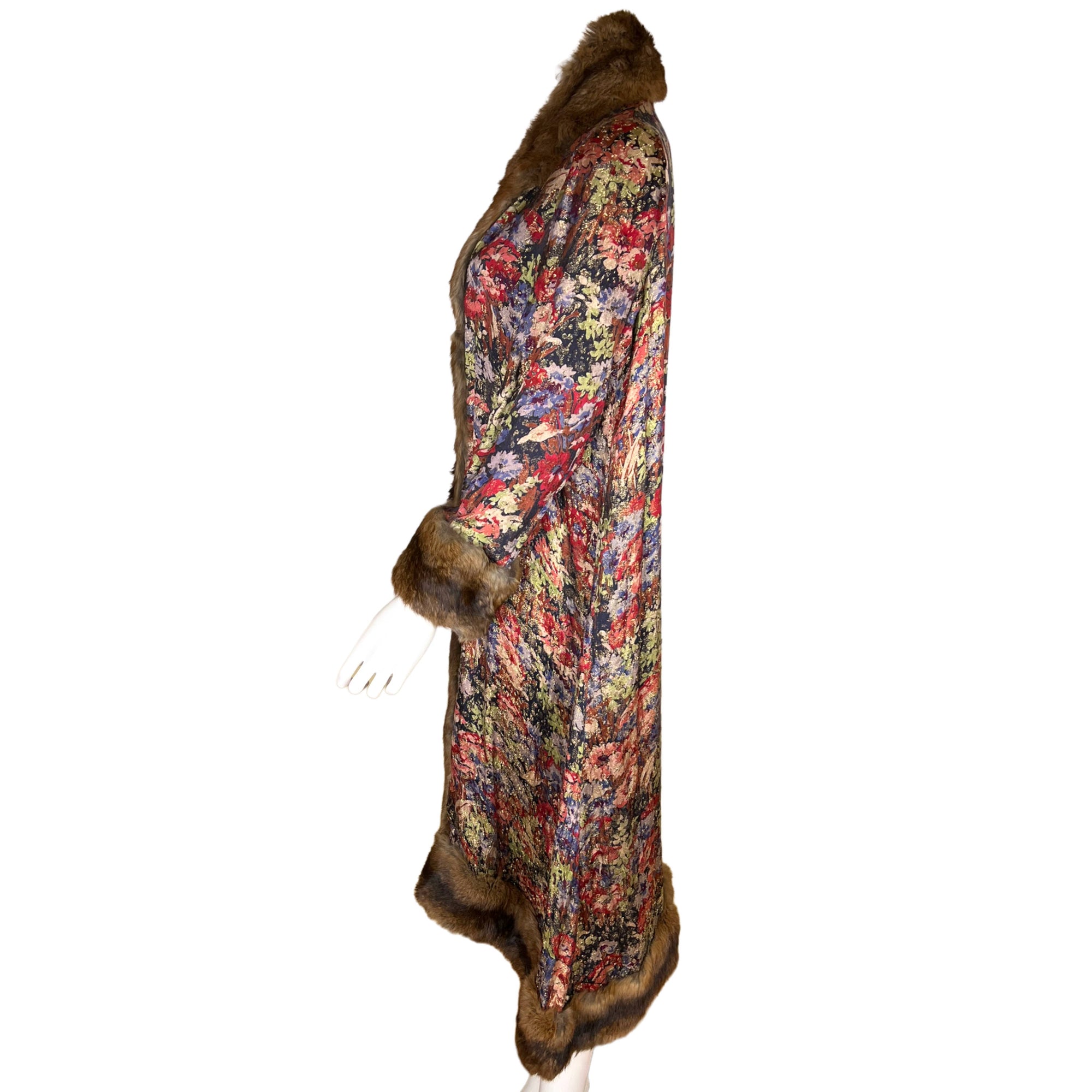 1920s Reville London Lamé Evening Coat English Couture