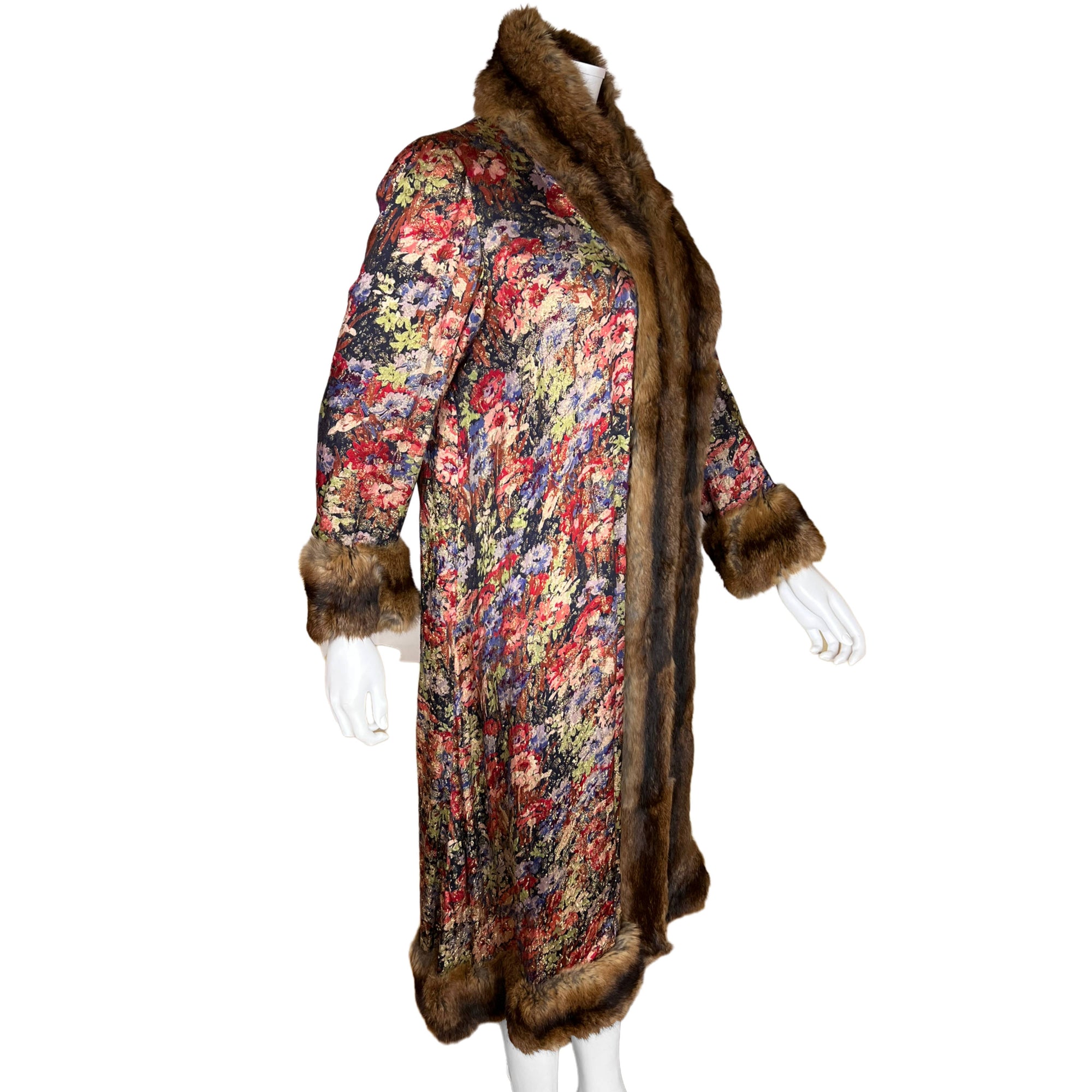 1920s Reville London Lamé Evening Coat English Couture