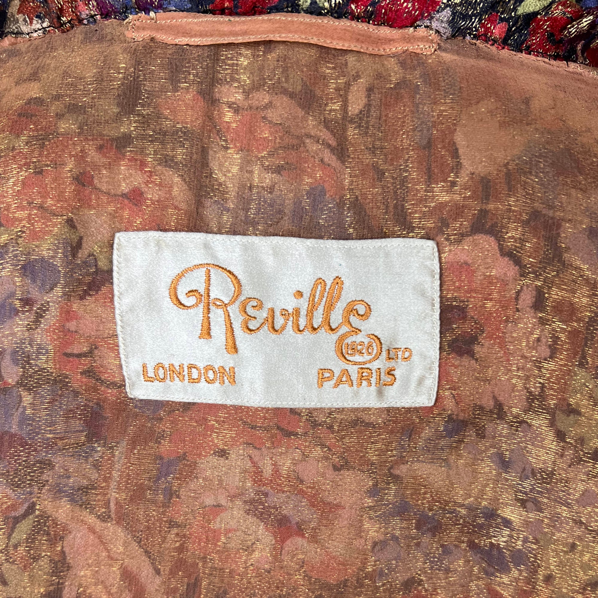1920s Reville London Lamé Evening Coat English Couture