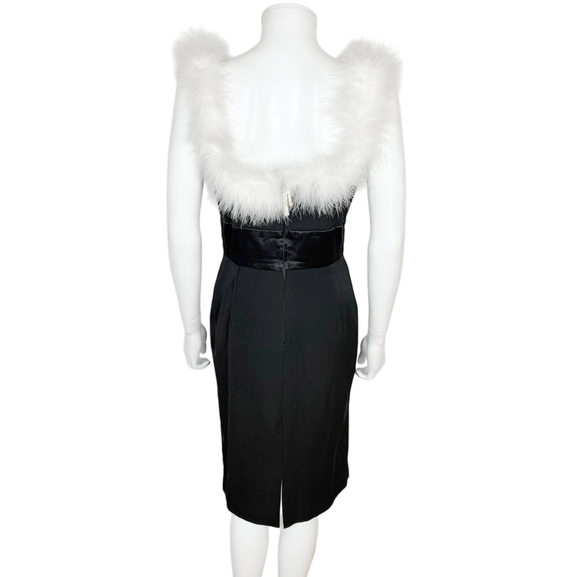 1970s 80s Vintage Cocktail Dress with BOA Trim US Union Made Size 8 1970s 80s Vintage Cocktail Dress with BOA Trim US Union Made Size 8