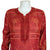 Vintage Ritu Kumar Silk Dress Red Paisley Size S
