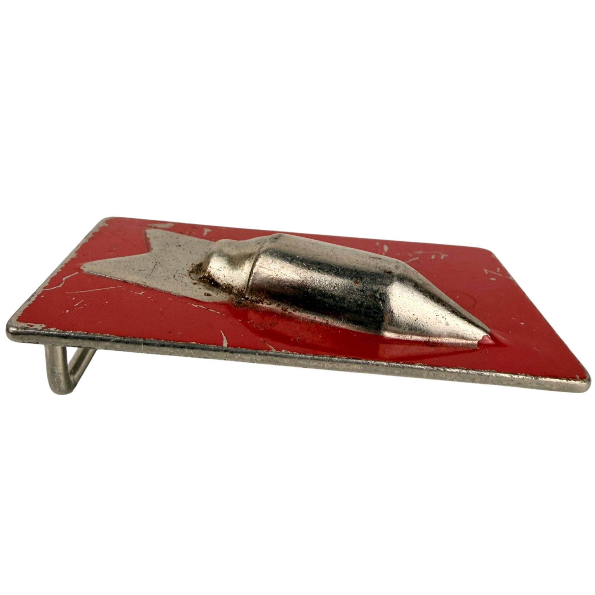 sci-fi rocket or missile belt buckle