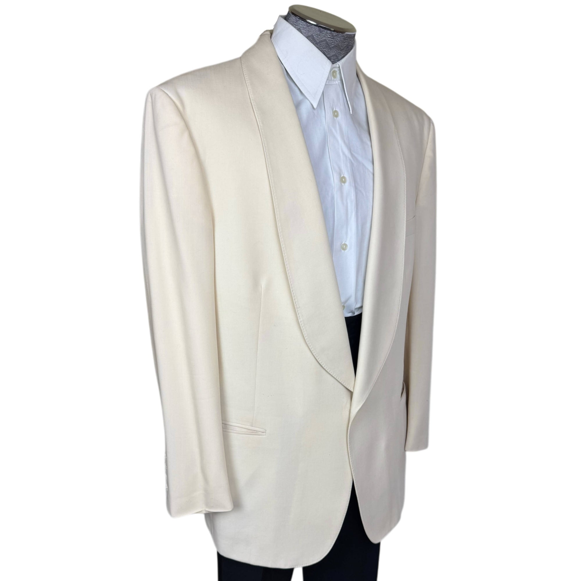 1990s Vintage Dinner Jacket Custom Tailored Mens Sz L Tall