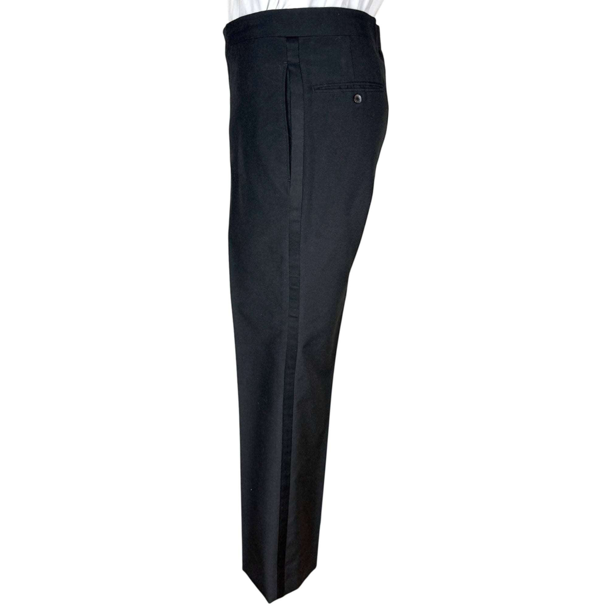 vintage black tailcoat tuxedo pants side view
