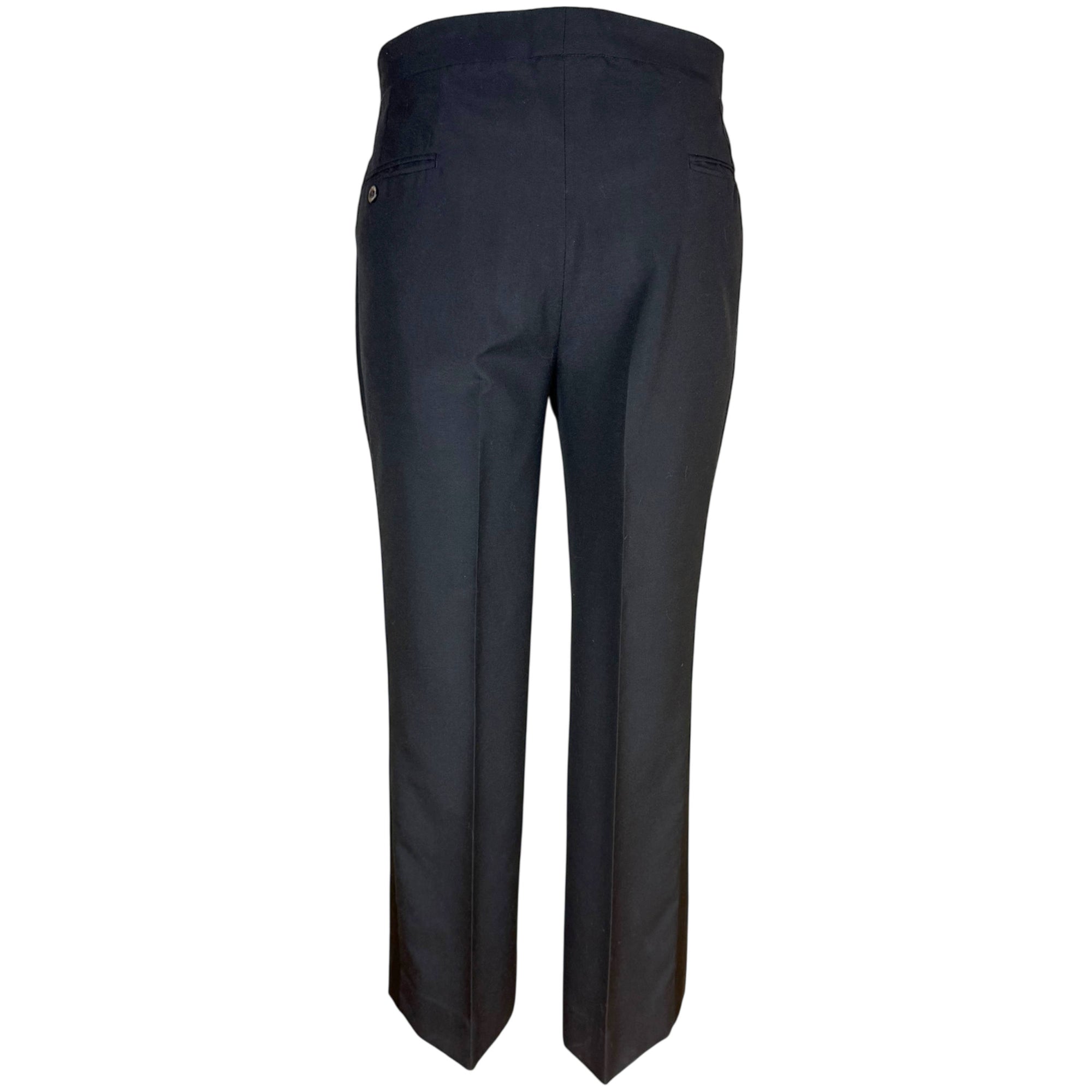 vintage black tailcoat tuxedo pants back view