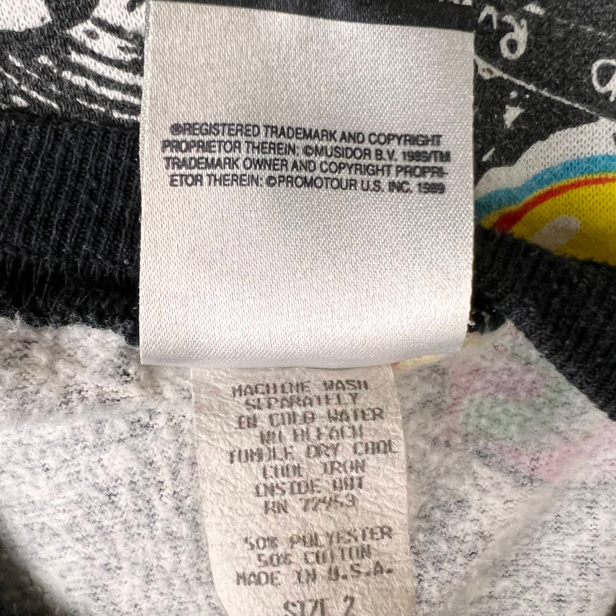 1989 Rolling Stones Tongues Sweatshirt Steel Wheels Tour L