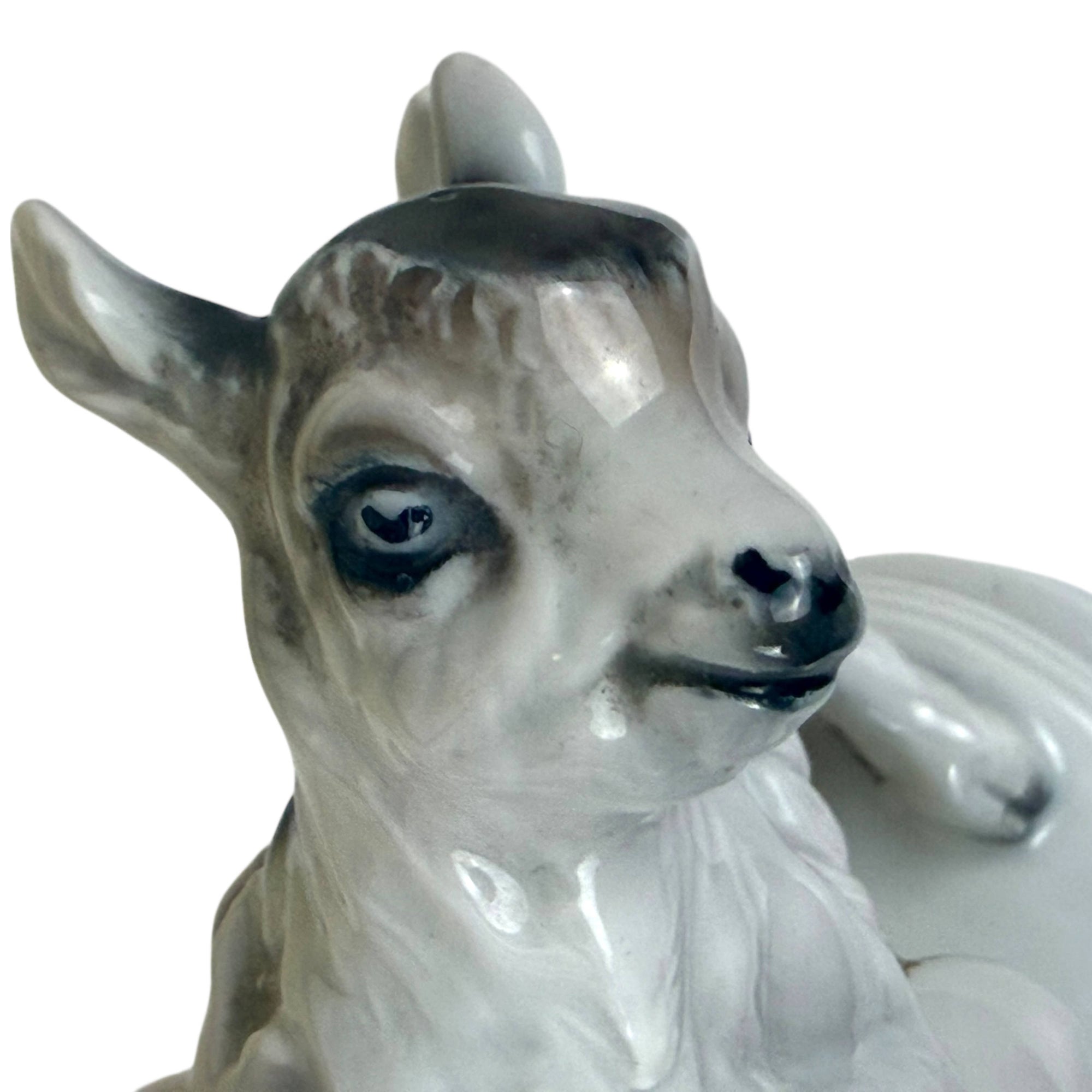 Vintage Rosenthal Porcelain Figurine Kunstabteilung Cherub w Goat M.H. Fritz