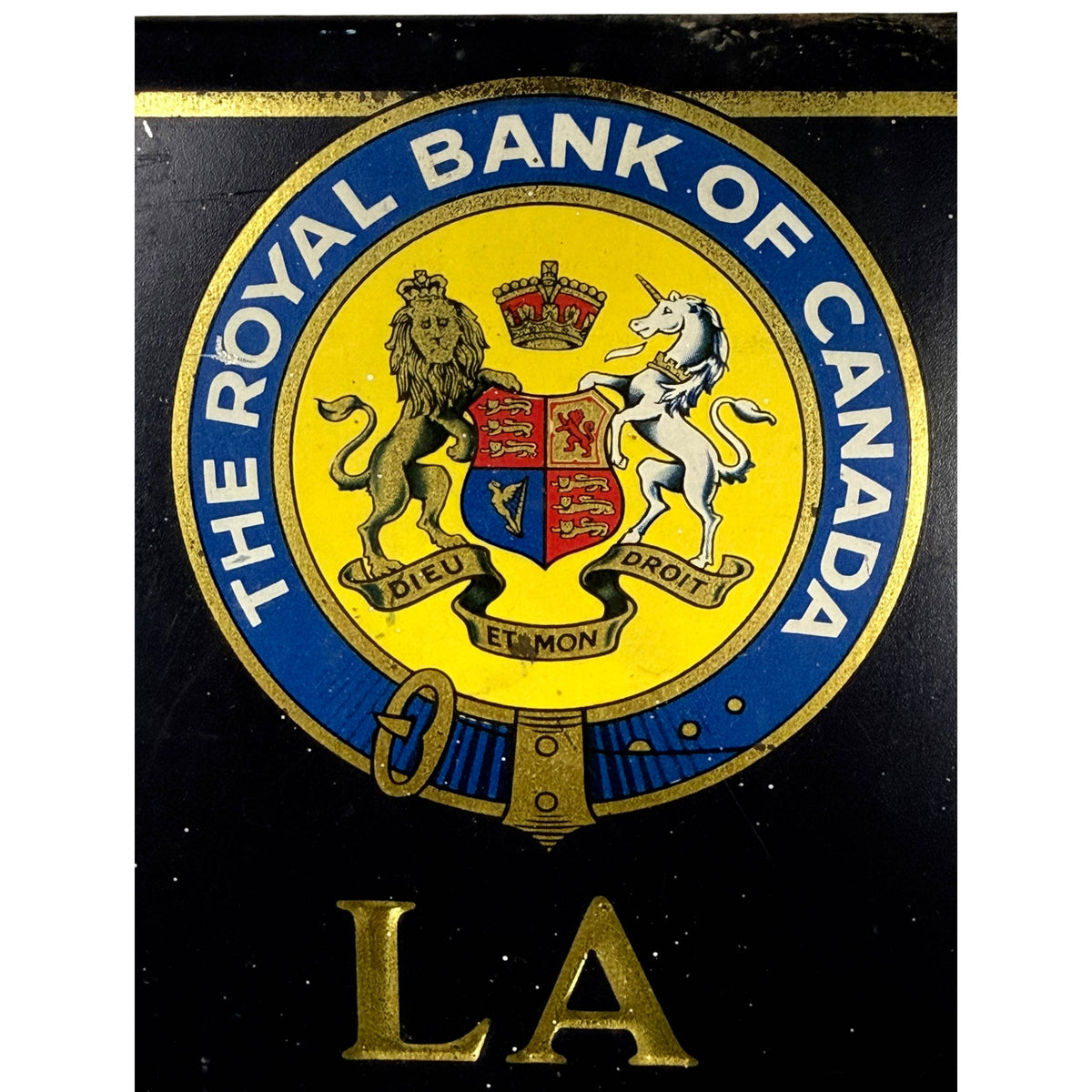 Royal Bank of Canada historic crest and Banque Royale du Canada lettering