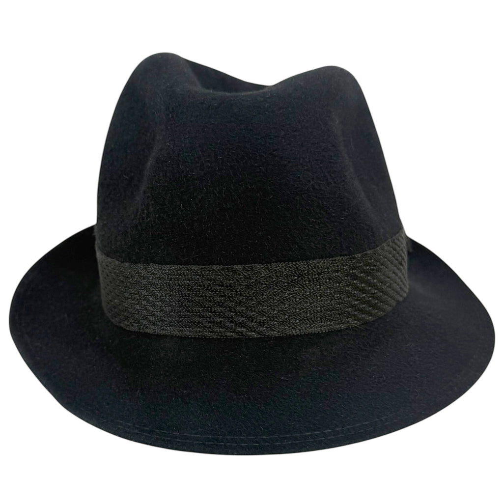 1950s Stetson Royal De Luxe Narrow Brim Fedora – Black Velour Felt – Size 7